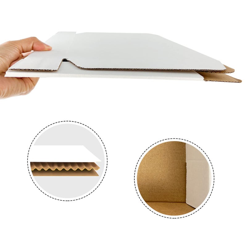 RLAVBL 11x8x2 Inches Shipping Boxes Set of 25, White Small Corrugated Cardboard Box, Mailer Boxes for Packing Small Business - Image 4